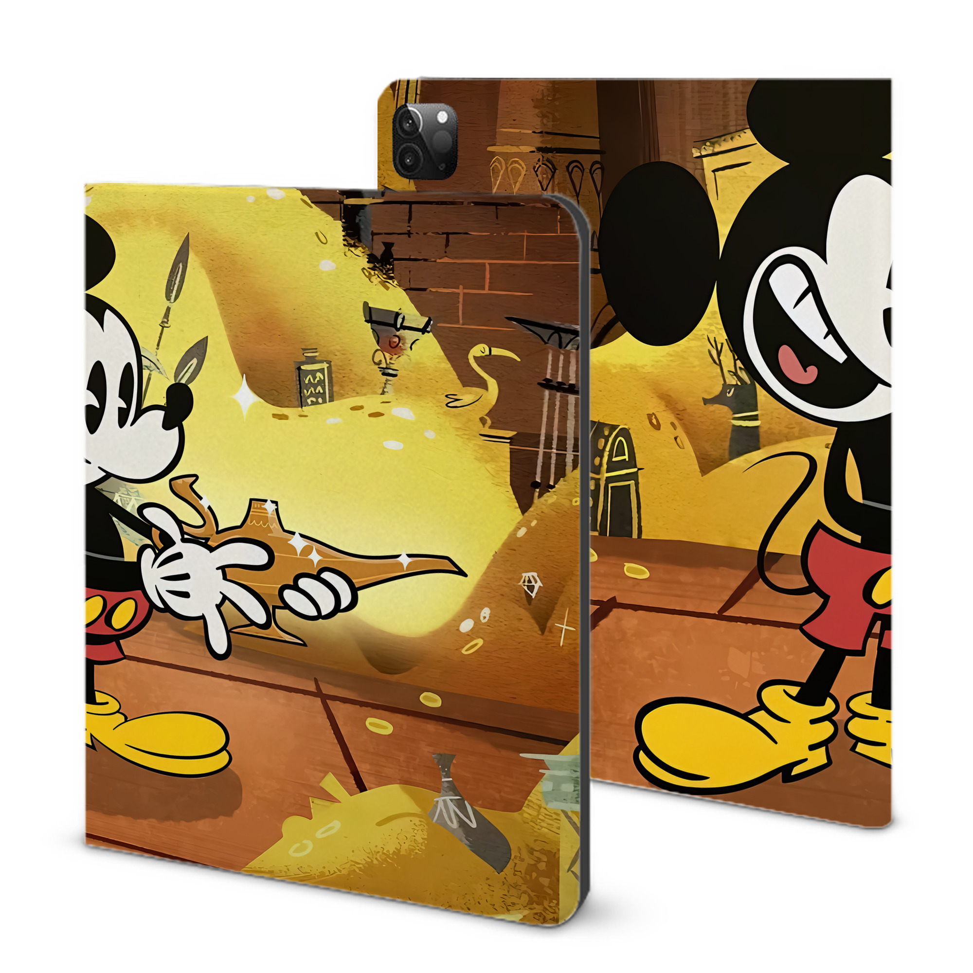 （画像用） ミッキーマウス Mickey Mouse IPadケース ペンホルダー付き ブックスタイルデザイン